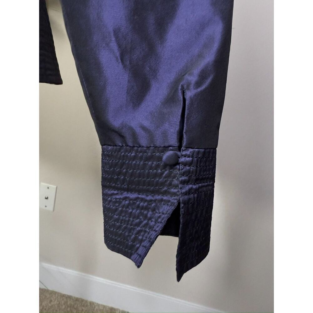 Neiman Marcus Exclusive Evening Jacket Blazer 100% Silk Purple M Formal Elegant - Picture 6 of 7